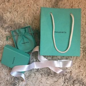 Tiffany Gift Bag, Box, Dust Bag & Ribbon